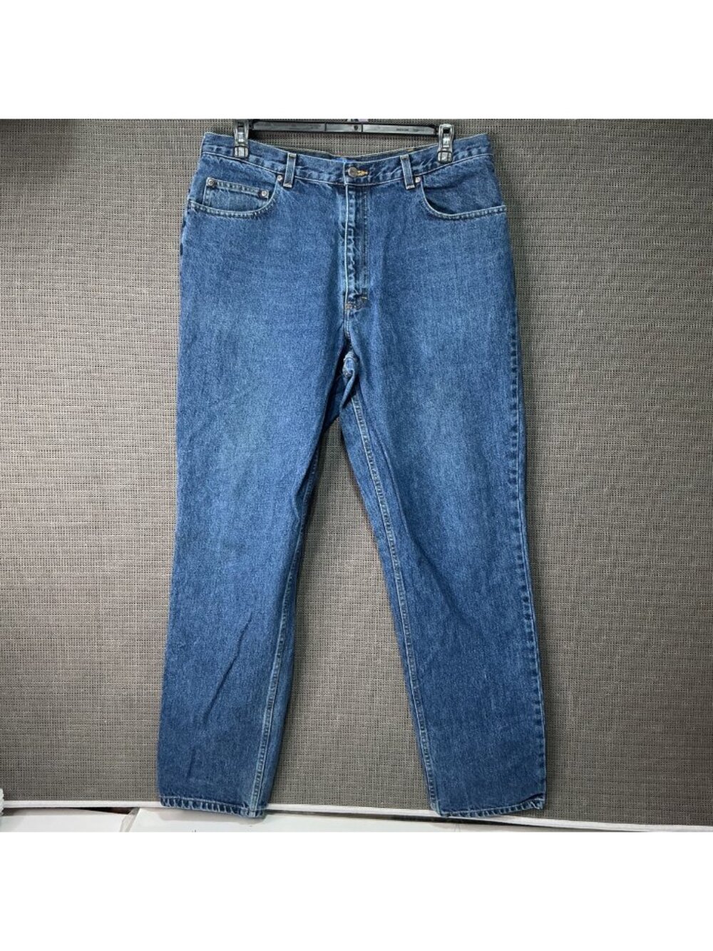 D Blues Mens 38x34 Relaxed Fit Blue Jeans 100% Cotton Classic Straight Leg Denim